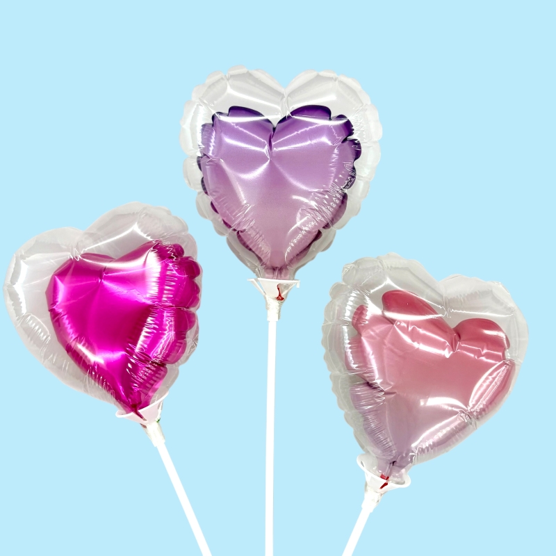 セリア スティックバルーン ハート イン ハート
