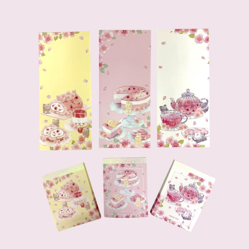 セリア　封筒/クロスメモ　スイーツ柄