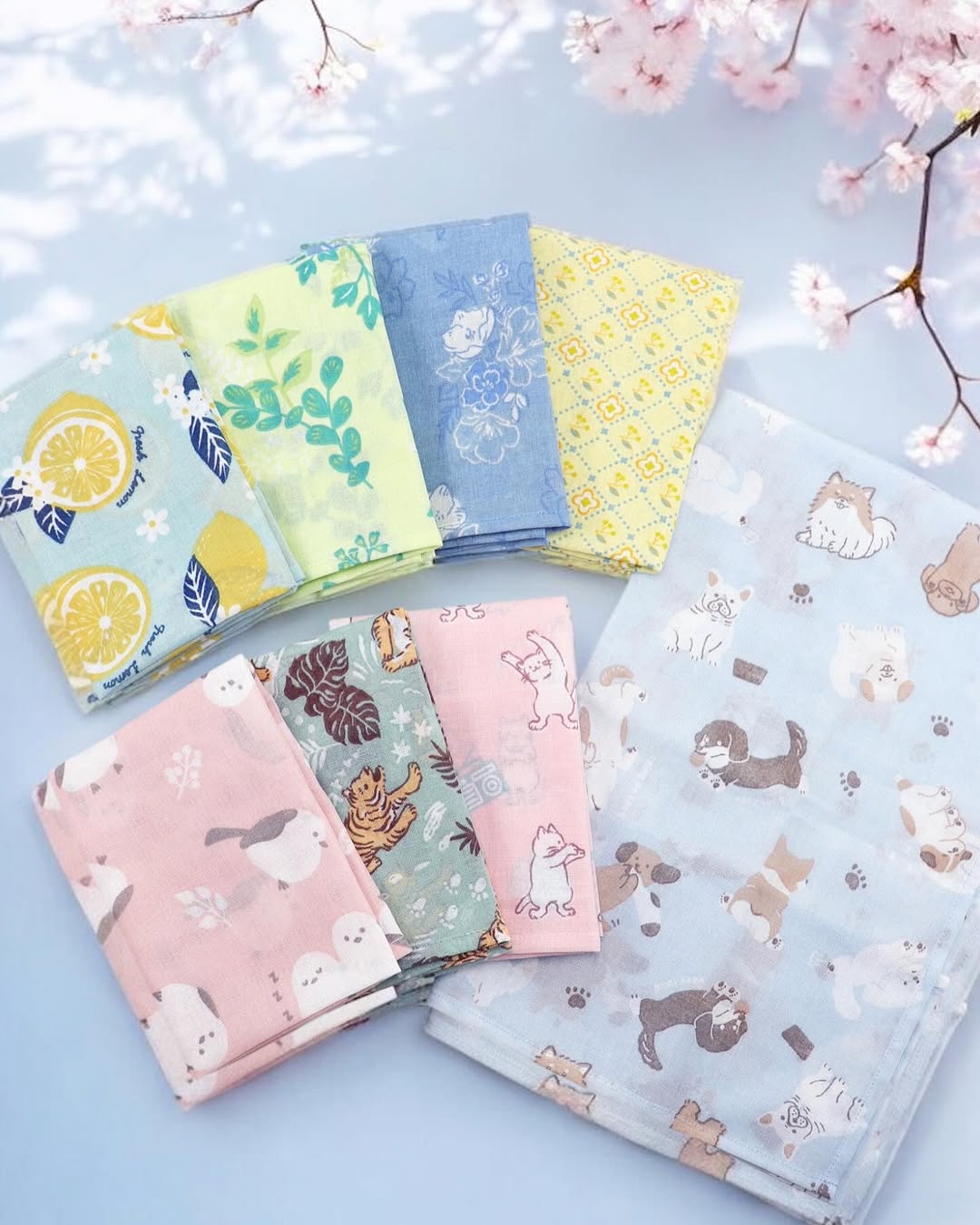 セリア 手ぬぐい風タオル