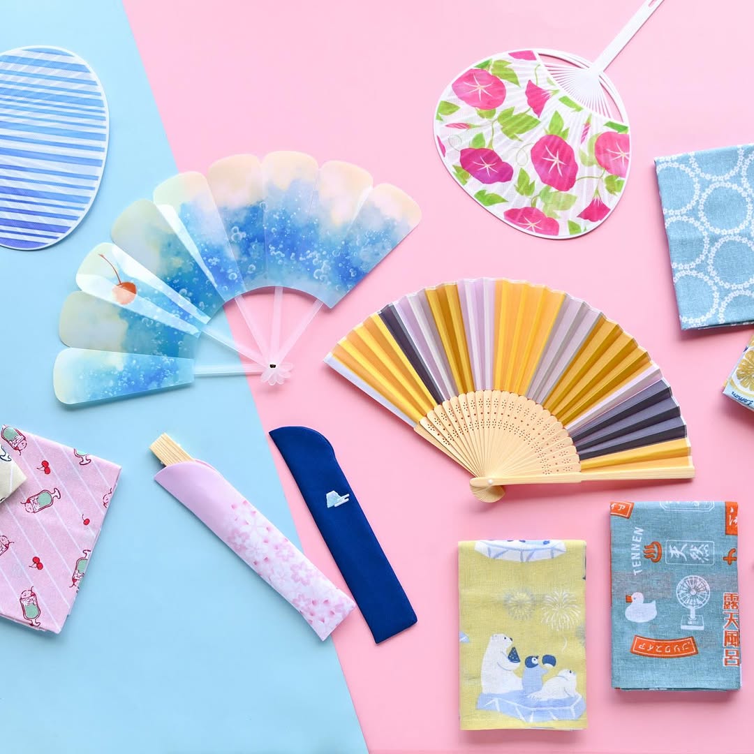 セリア 扇子 布うちわ