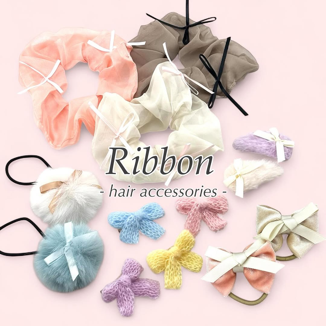 セリア リボン ヘアアクセサリー