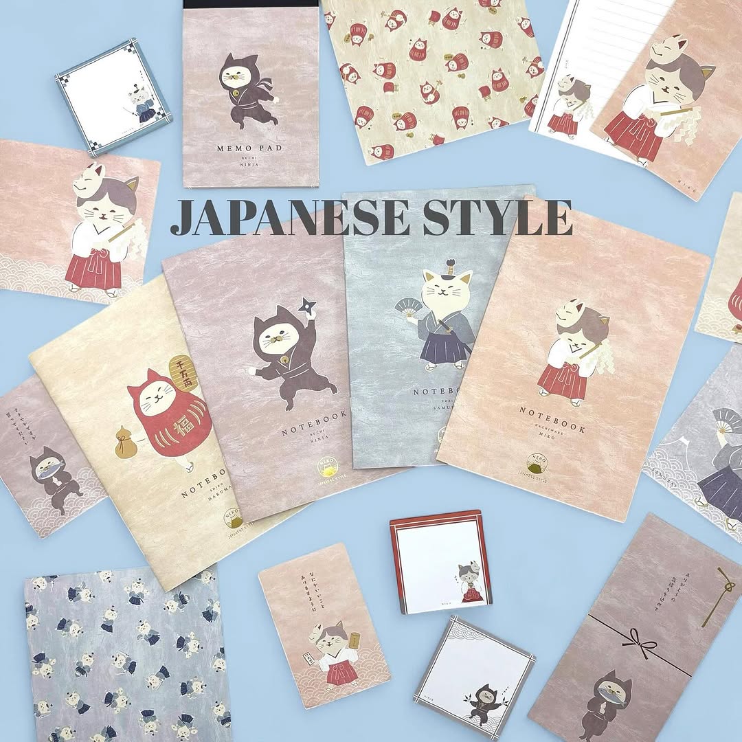 セリア ジャパニーズスタイルねこ 文具