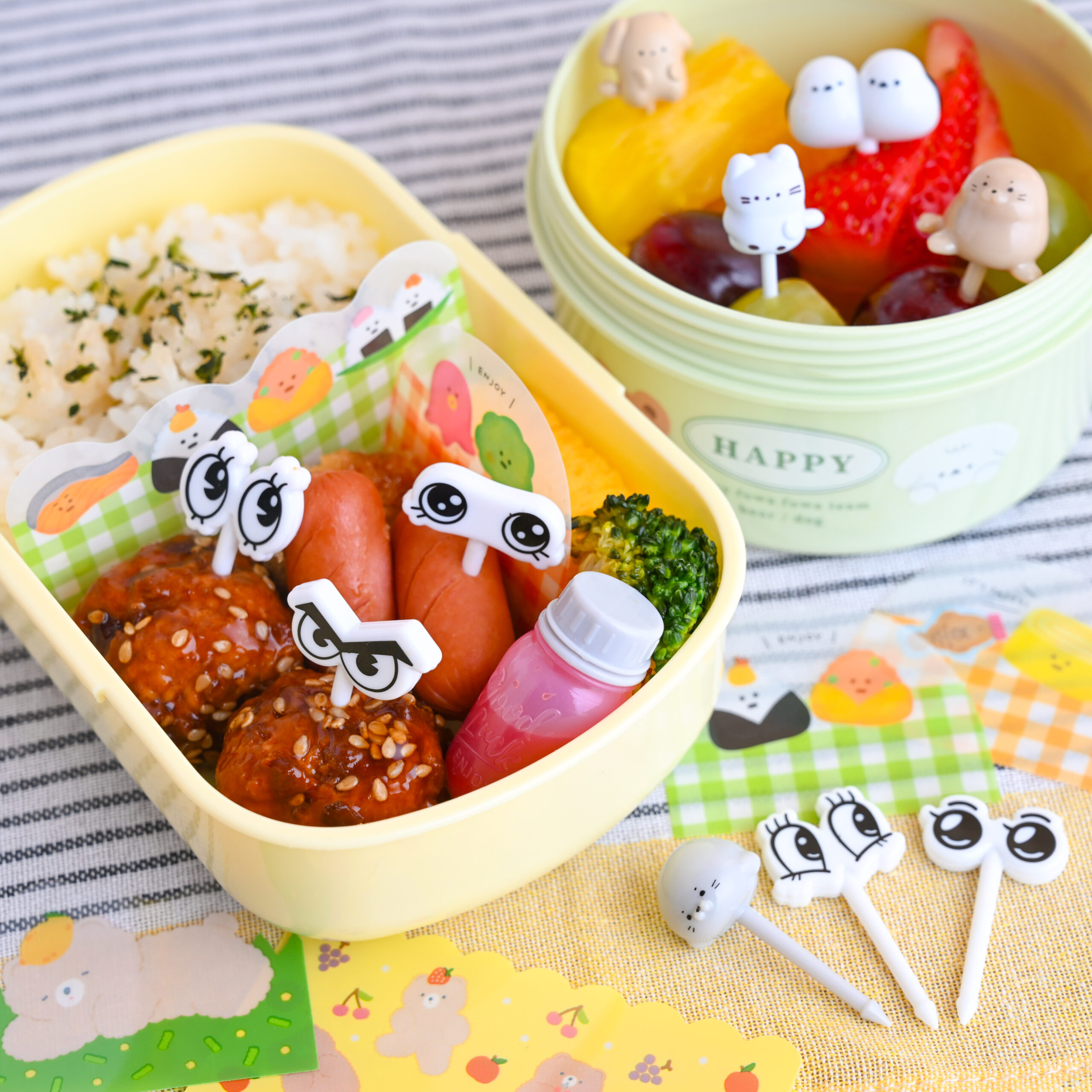 セリアの手軽なお弁当デコでランチを楽しむ