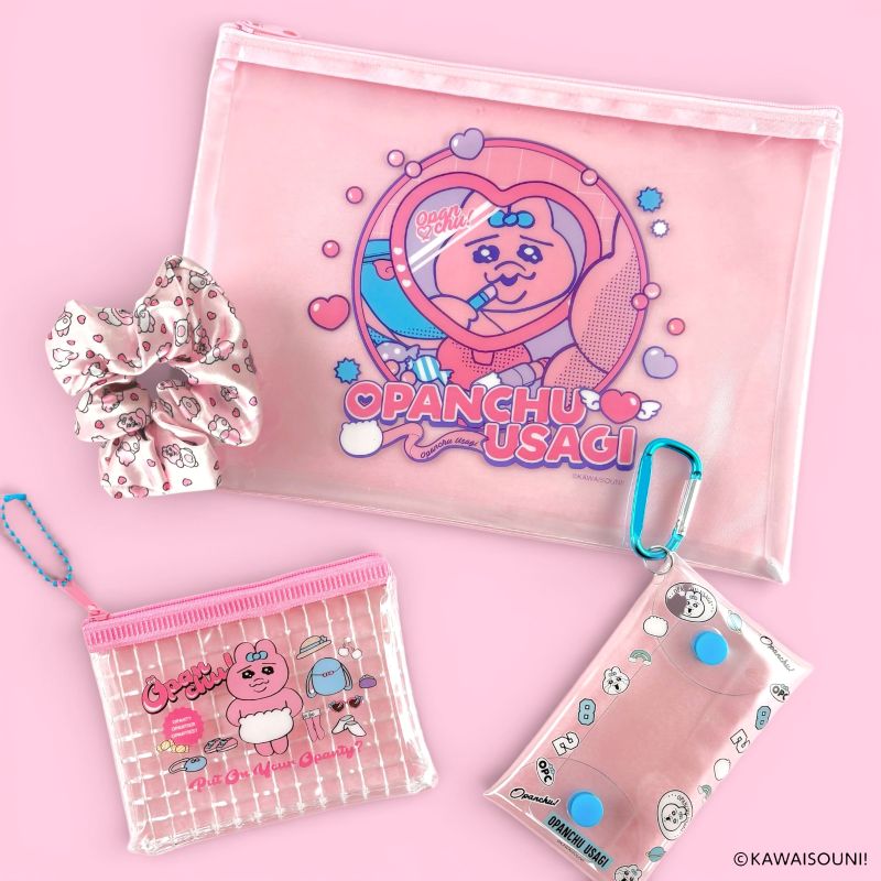セリア　おぱんちゅうさぎ　シュシュ／ポーチ