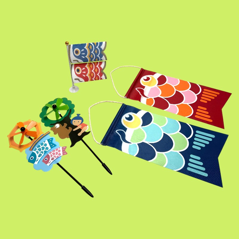 セリア　風車/卓上鯉のぼり/タペストリー